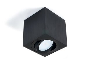 Квадратный накладной галогенный светильник LED Cubo, черный цена и информация | Потолочные светильники | kaup24.ee