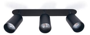LED Lungo x3 alumiiniumhalogeenlamp, mattmust цена и информация | Монтируемые светильники, светодиодные панели | kaup24.ee