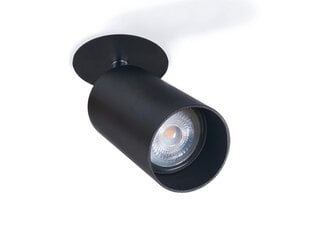Алюминиевый галогенный светильник скрытого монтажа LED Lungo x1, матовый черный цена и информация | Монтируемые светильники, светодиодные панели | kaup24.ee