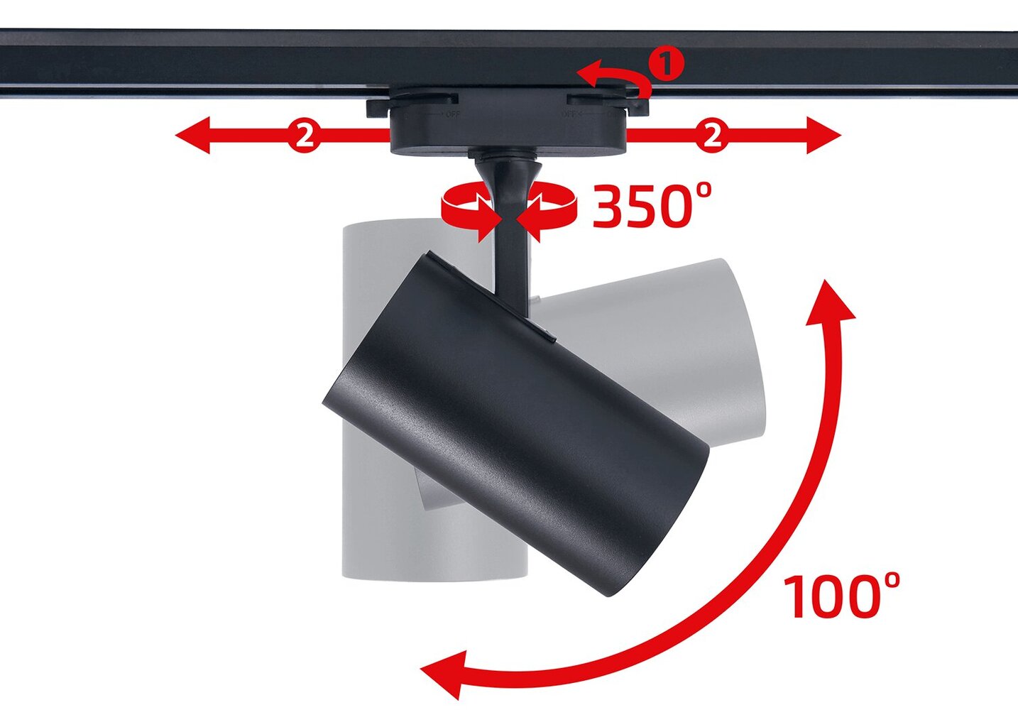 GU10 LED rööp valgusti Steka Ductus, must цена и информация | Siinivalgustid ja siinid | kaup24.ee