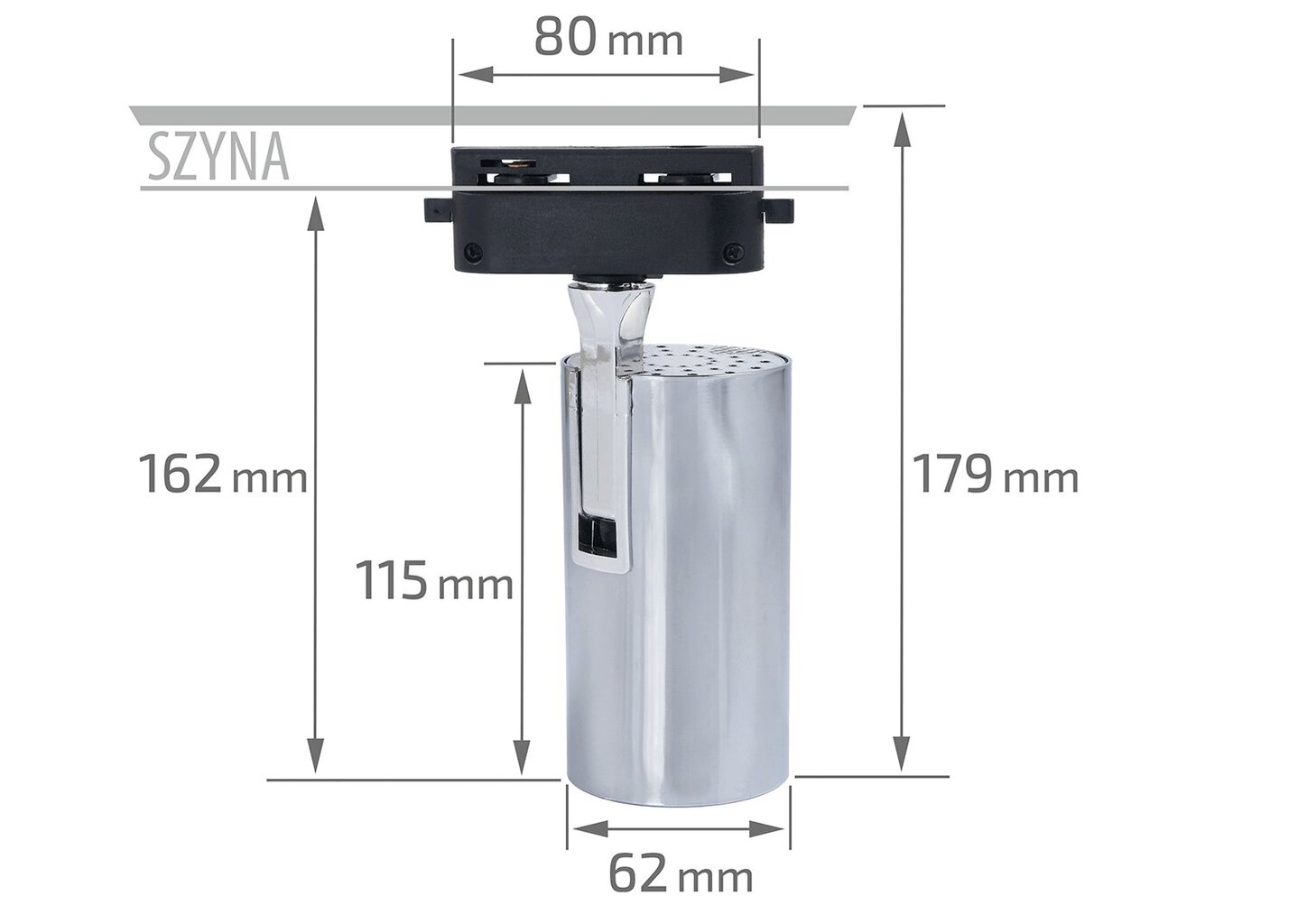 GU10 LED rööp halogeenvalgusti Steka Ductus, kroomitud hind ja info | Siinivalgustid ja siinid | kaup24.ee