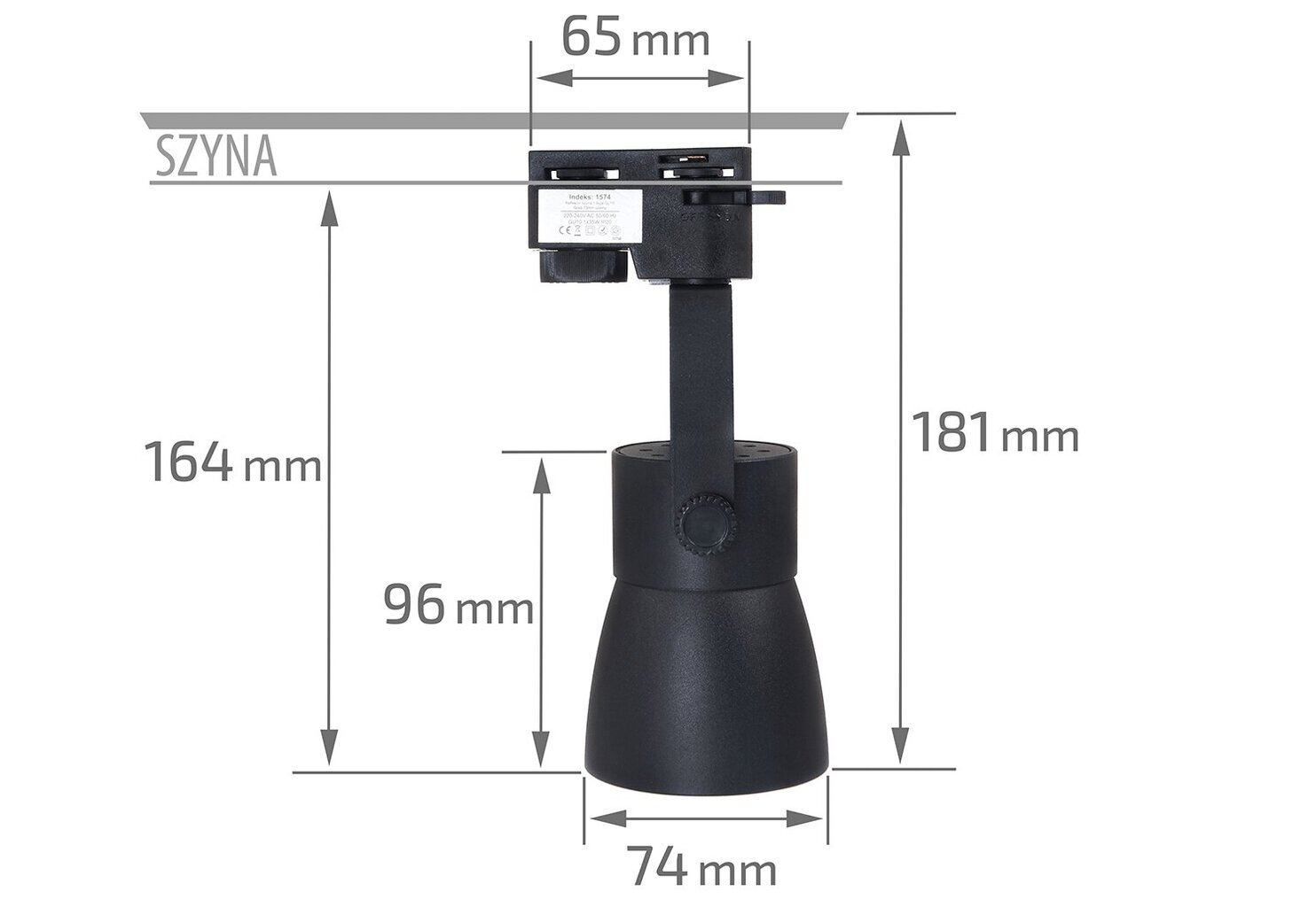 GU10 LED rööp valgusti Steka Goldi, must hind ja info | Siinivalgustid ja siinid | kaup24.ee