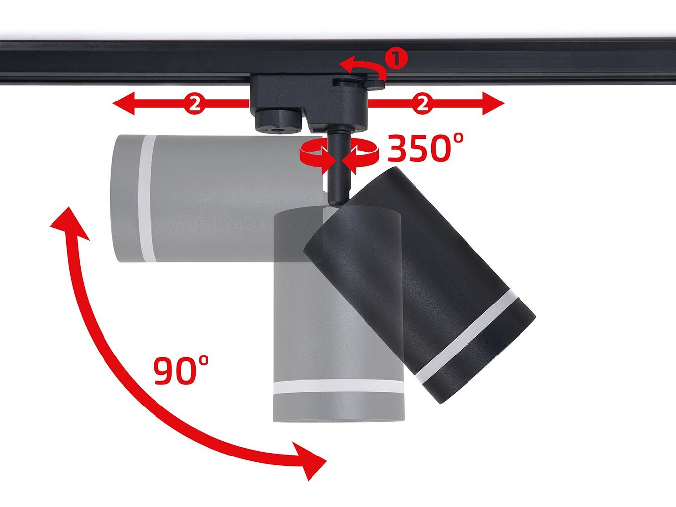 GU10 LED rööp valgusti Steka Ring, must цена и информация | Siinivalgustid ja siinid | kaup24.ee