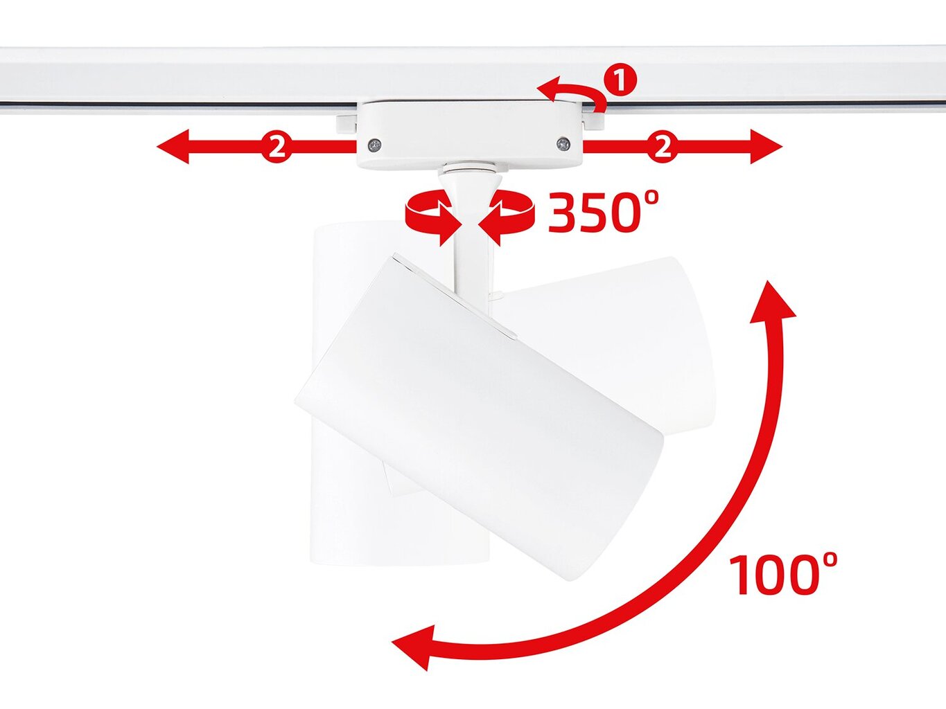 GU10 LED rööp halogeenvalgusti Steka Ductus, valge hind ja info | Siinivalgustid ja siinid | kaup24.ee