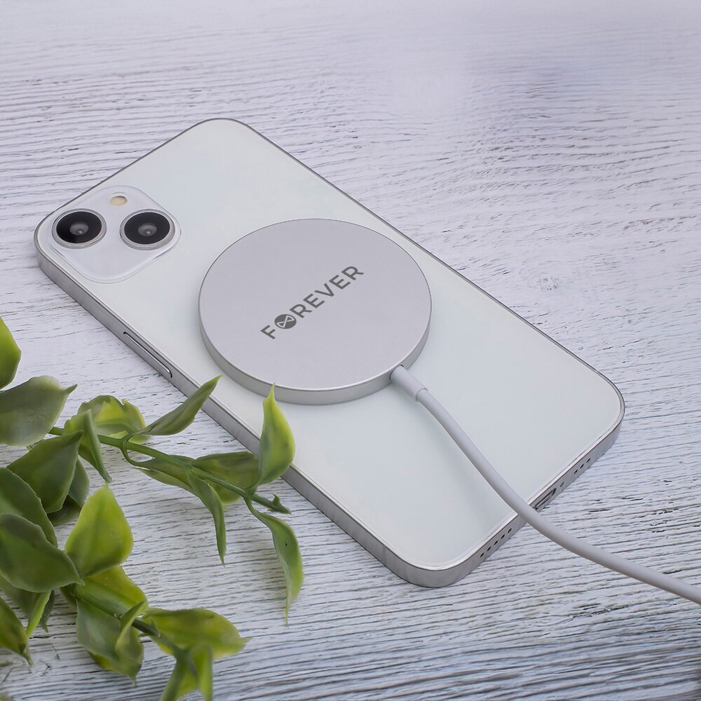 Forever MAWC-100 magnetic wireless charger 15W gray hind ja info | Mobiiltelefonide laadijad | kaup24.ee