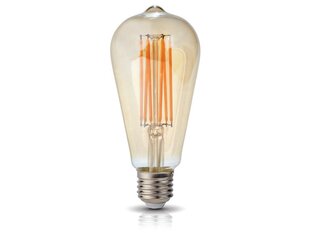 Светодиодная лампа E27 7W ST64 Filament Retro Amber - теплый белый (2700K) цена и информация | Лампочки | kaup24.ee