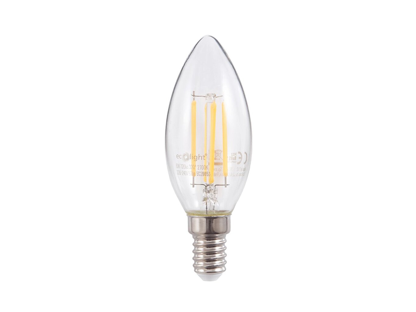 LED pirn Eco-Light Filament, E14, 2700K, 1 tk hind ja info | Lambipirnid, lambid | kaup24.ee