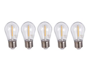 Светодиодная лампа E27 1W Filament - теплый белый (2700K) 5шт цена и информация | Лампочки | kaup24.ee