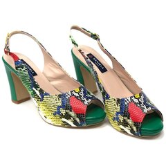 Кожаные босоножки на высоком каблуке для женщин Daniela Shoes, розовые цена и информация | Женские босоножки | kaup24.ee