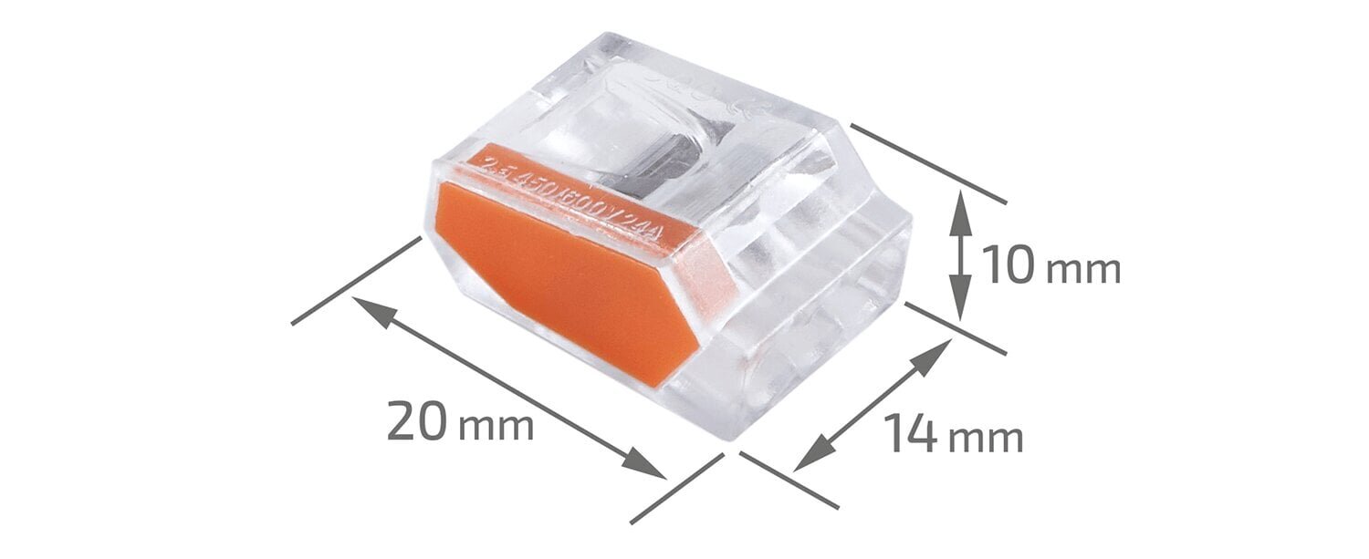 Kiirühendusmuhv CMK-253 - juhtmetele - 3x 0,75 kuni 2,5 mm², 50 tk hind ja info | Tekstiilkaablid ja elektriklemmid | kaup24.ee