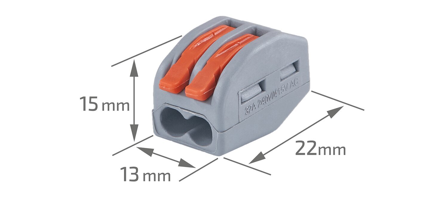 Kiirliitmik CMK-412 - 2x 0,08 kuni 2,5 (4,0) mm2, 50 tk цена и информация | Tekstiilkaablid ja elektriklemmid | kaup24.ee