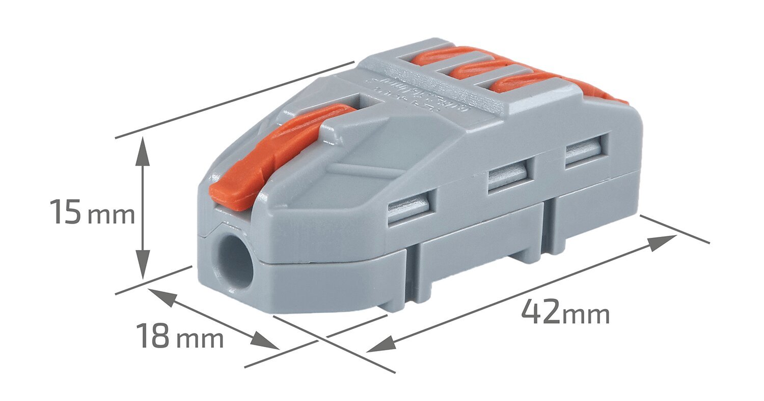 Kiirliitmik CMK_21_3 - 4x 0,08 kuni 2,5 (4,0) mm2, 25 tk hind ja info | Tekstiilkaablid ja elektriklemmid | kaup24.ee