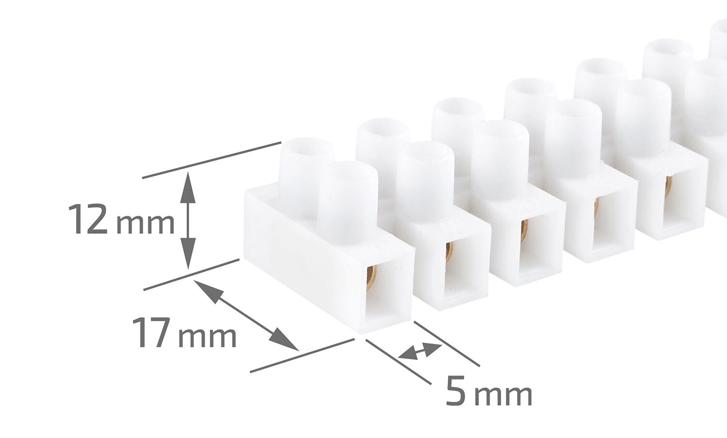 Komplekt: 12-pooluseline klemmiplokk 2,5 mm 3A, 10 tk цена и информация | Tekstiilkaablid ja elektriklemmid | kaup24.ee