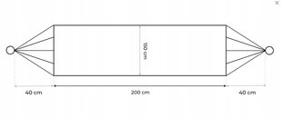 Гамак Bauerkraft, зеленый, 200х150 см цена и информация | Гамаки | kaup24.ee