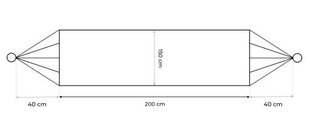 Гамак Bauerkraft, синий, 200 х 150 см цена и информация | Гамаки | kaup24.ee
