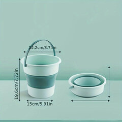 Ведро складное, зеленое, 5л цена и информация | Принадлежности для уборки | kaup24.ee