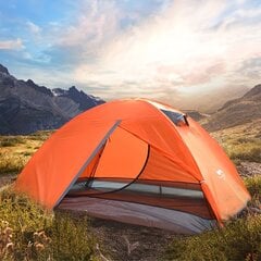 Двухслойная двухместная палатка, оранжевая цена и информация | Палатки | kaup24.ee