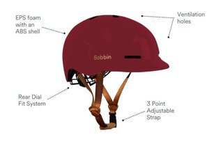 Laste jalgrattakiiver Bobbin Metric, punane цена и информация | Шлемы | kaup24.ee