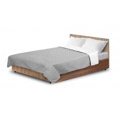 Kahepoolne voodikate, hall/valge, 160x200 cm hind ja info | Voodikatted, pleedid | kaup24.ee