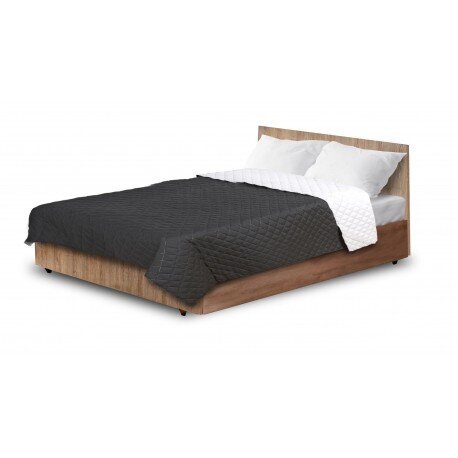 Kahepoolne voodikate, must/valge, 200x220 cm hind ja info | Voodikatted, pleedid | kaup24.ee