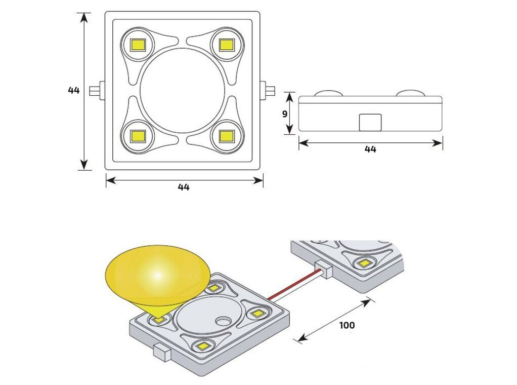 LED moodul 5630 IP68 2.16W - Samsung, 11000K цена и информация | LED ribad | kaup24.ee