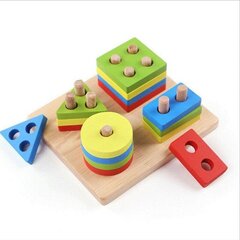 Montessori geomeetrilised klotsid цена и информация | Развивающие игрушки и игры | kaup24.ee