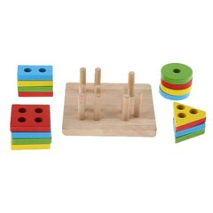 Montessori geomeetrilised klotsid цена и информация | Развивающие игрушки и игры | kaup24.ee