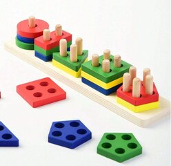 Montessori geomeetrilised kujundid цена и информация | Развивающие игрушки и игры | kaup24.ee