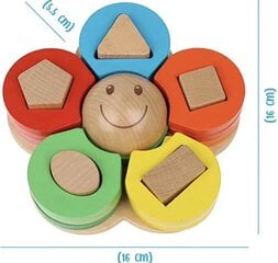 Montessori puidust värvide lillekujuline sorteerimislaud цена и информация | Развивающие игрушки и игры | kaup24.ee