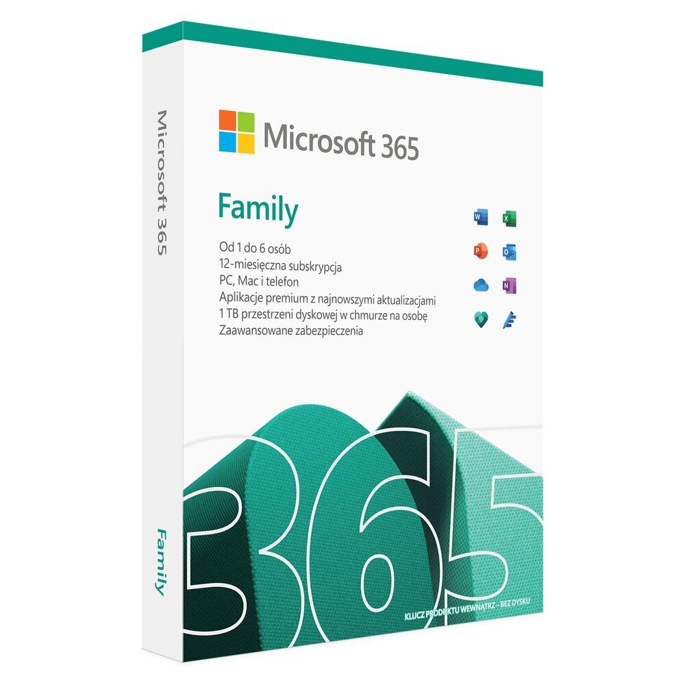 Microsoft 365 Family 1 x litsents hind ja info | Microsoft Office, kontoritarkvara | kaup24.ee