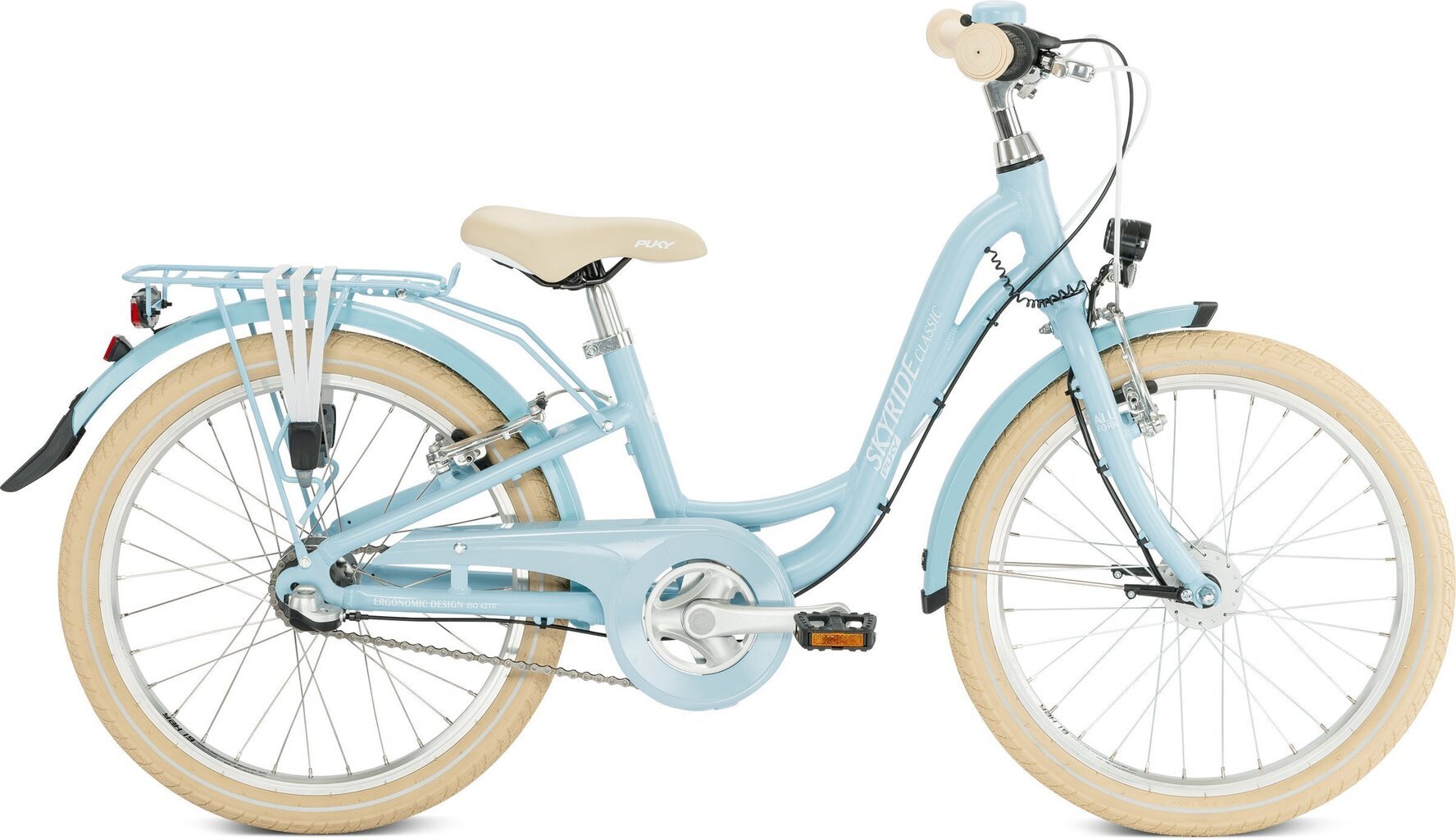 Linnaratas Puky Skyride Classic Alu retro 20", sinine hind ja info | Jalgrattad | kaup24.ee