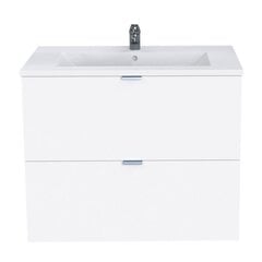 Шкаф под мойку+раковина Malaga  80 белый цена и информация | Шкафчики для ванной | kaup24.ee