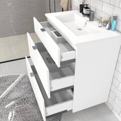 Ванная шкафчик Aatrium Marbella, 80x91x46 см, белая цена и информация | Шкафчики для ванной | kaup24.ee