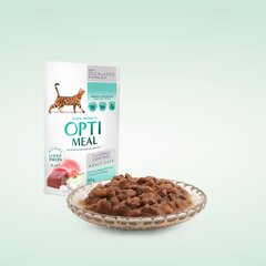 Optimeal Super Premium Hairball влажный корм для кошек  - утка, печень в яблочном желе 12 х 85 г цена и информация | Кошачьи консервы | kaup24.ee