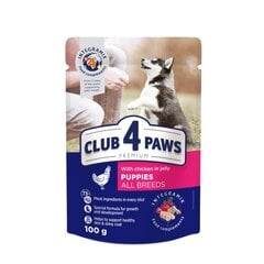 Сlub 4 paws premium влажный корм для щенков всех пород с курицей 24 х 100 г цена и информация | Консервы для собак | kaup24.ee