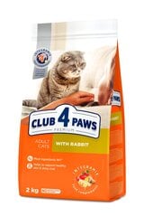 Сlub 4 paws premium сухой корм для кошек c кроликом 2 кг цена и информация | Сухой корм для кошек | kaup24.ee