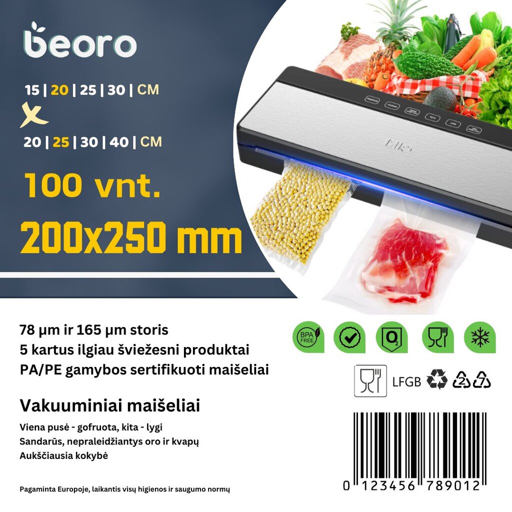 Beoro 20x25-100 цена и информация | Vaakumpakendajad | kaup24.ee