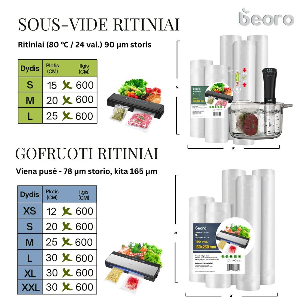 Beoro 15x600-2 hind ja info | Vaakumpakendajad | kaup24.ee