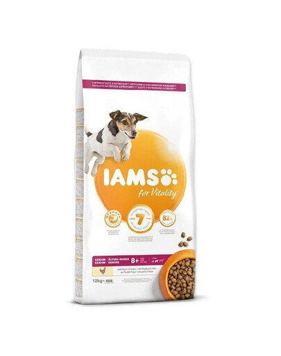 Iams ProActive Health väikest ja keskmist tõugu vanematele koertele kanaga, 12 kg цена и информация | Kuivtoit koertele | kaup24.ee