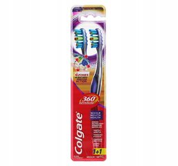 Hambahari Colgate 360 ​​Advanced Medium, 2 tk hind ja info | Suuhügieen | kaup24.ee