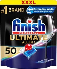 Nõudepesumasina tabletid Finish Powerball Ultimate All in 1, 50 tk цена и информация | Средства для мытья посуды | kaup24.ee