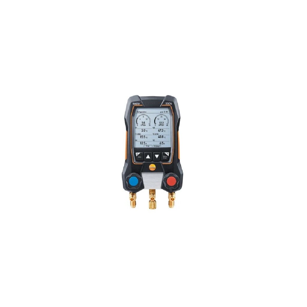 Digitaalne kollektor juhtmevabade temperatuuriandurite ja voolikutega Testo 550s Smart Kit hind ja info | Mõõdikud (niiskus, temp, pH, ORP) | kaup24.ee