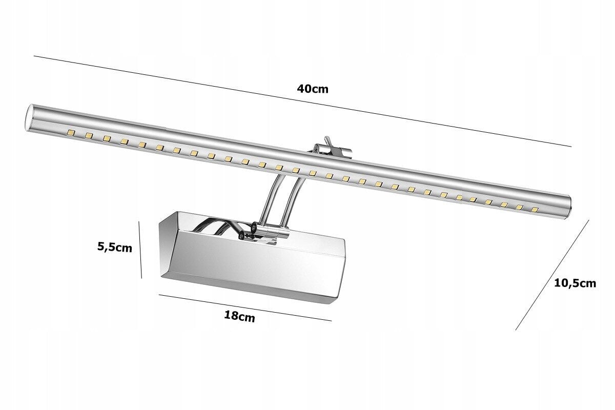 Led-lux peeglivalgusti AL-615 hind ja info | Seinavalgustid | kaup24.ee