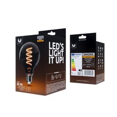 LED pirn Hõõgniit E27 G95 4W 230V 2000K 250lm SF suitsutatud Forever Light цена и информация | Лампочки | kaup24.ee