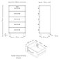 Kummut Aatrium Malibu, 60x41x111 cm, roheline цена и информация | Kummutid | kaup24.ee