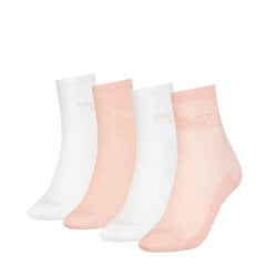 Sokid naistele Calvin Klein 49061, valge/roosa, 4 paari hind ja info | Naiste sokid | kaup24.ee