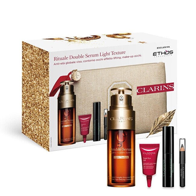 Komplekt Clarins naistele: näoseerum, 50 ml + silmakreem, 7 ml + silmapliiats, 39 g + kosmeetikakott hind ja info | Näoõlid, seerumid | kaup24.ee