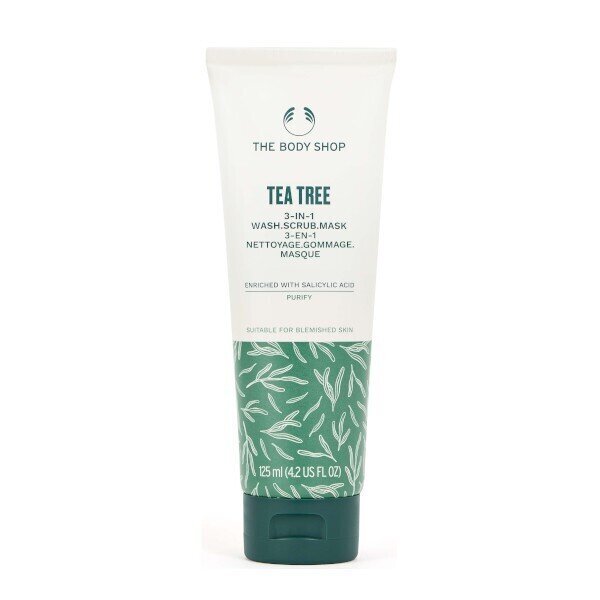 Näomask The Body Shop Tea Tree 3in1, 125 ml hind ja info | Näomaskid, silmamaskid | kaup24.ee