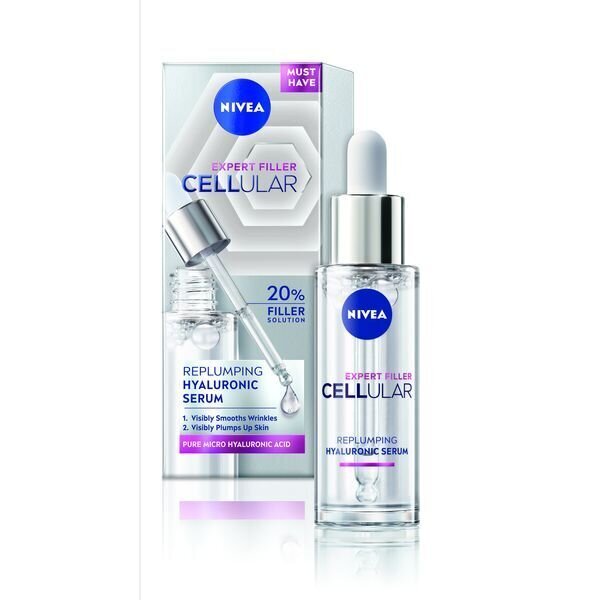 Komplekt Nivea Cellular Filler, näokreem SPF 15, 50 ml + Hüaluroonseerum, 30 ml hind ja info | Näokreemid | kaup24.ee