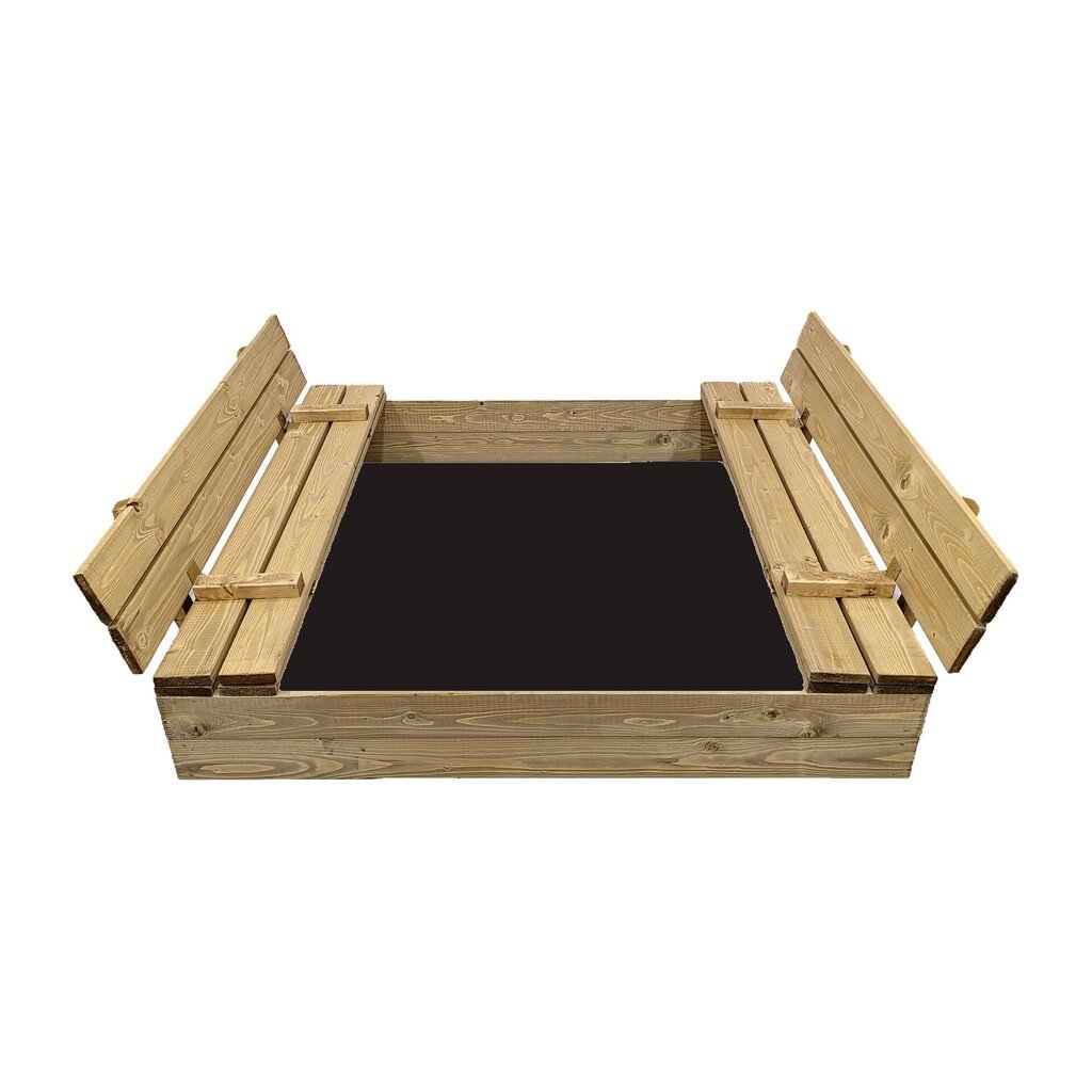 Immutatud puidust liivakast Bonus Orbis kattega 160×160 cm цена и информация | Liivakastid, liiv ja mänguasjad | kaup24.ee